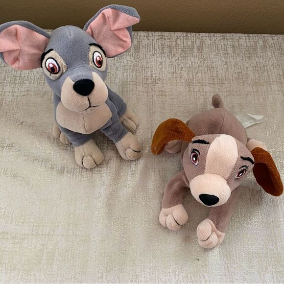 Lot of Disney Mini Bean Bag Stuffed Animals: Lady and The Tramp - Picture 1 of 12